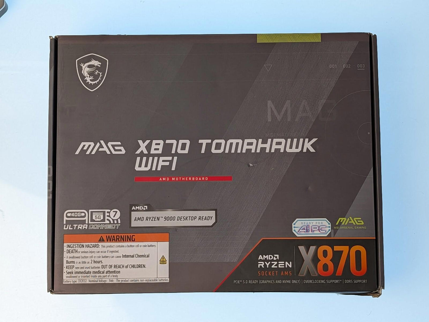 MSI MAG X870 TOMAHAWK WIFI Motherboard – AM5, DDR5, PCIe 5.0, Wi-Fi 7–NEW Sealed