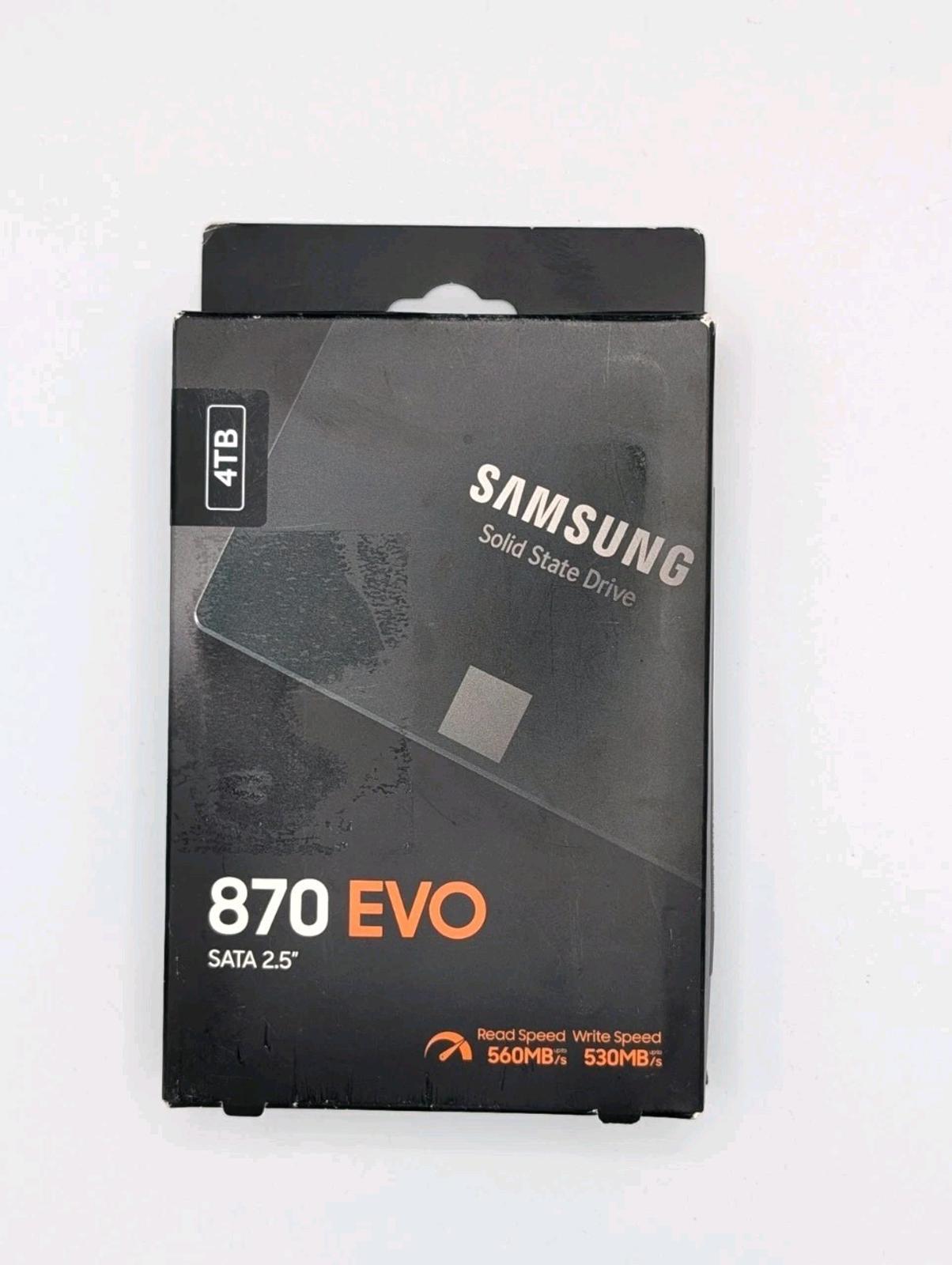 MZ-77E4T0B/AM  Samsung 870 EVO 4TB 6Gbps SATA 2.5 Inch Internal SSD Brand New！！！
