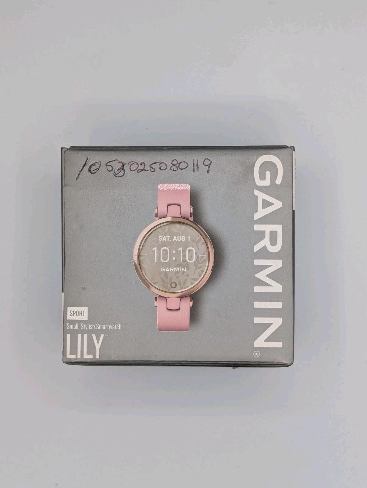 Garmin Lily Sport Edition Smartwatch Fitness PINK/Cream Gold [DP170]