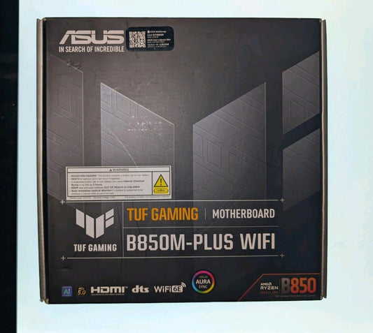 ASUS TUF Gaming B850M-PLUS WiFi AMD AM5 B850 mATX Motherboard, DDR5, PCIe 5.0