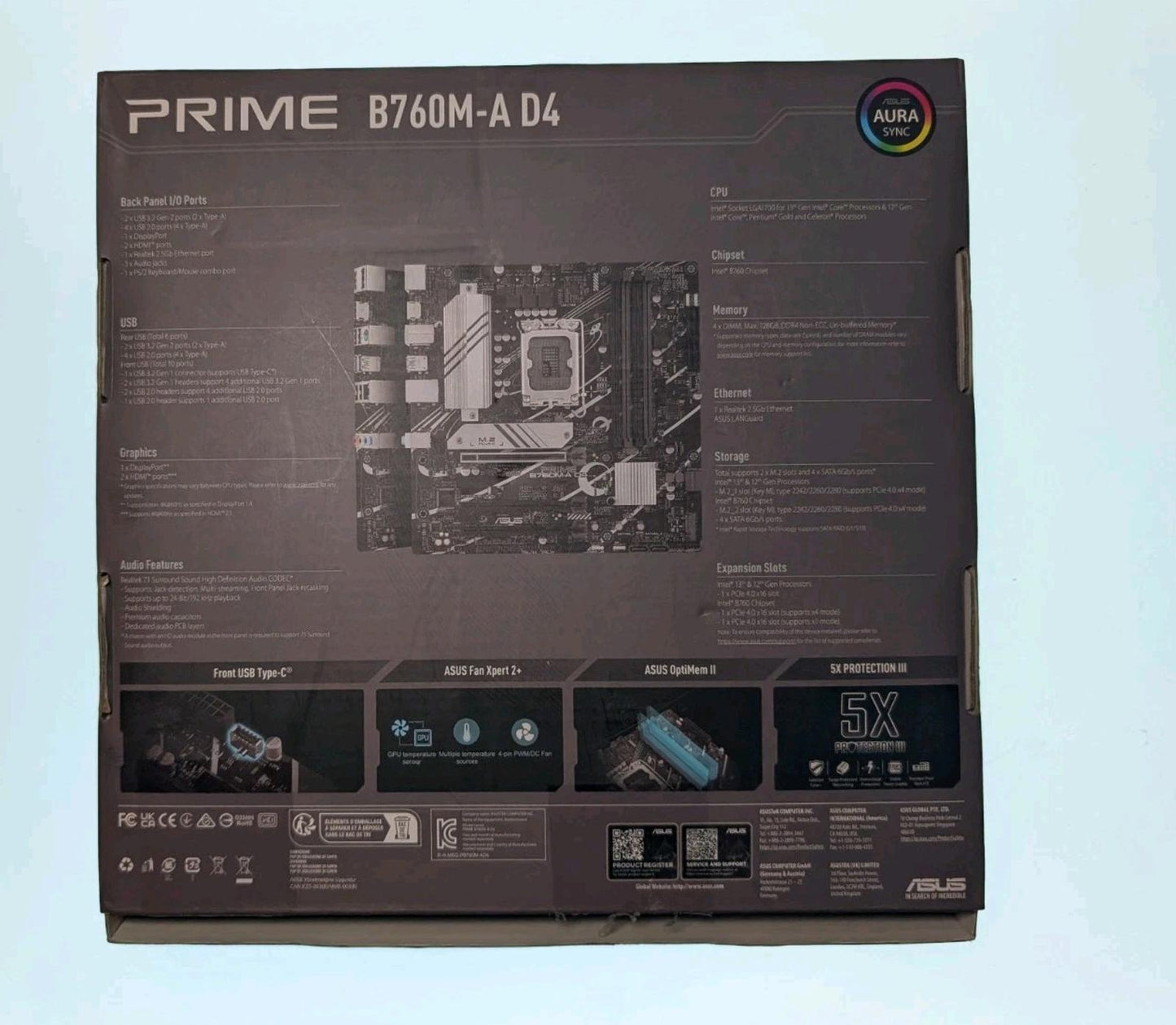 ASUS Prime B760M-A D4-CSM Business Motherboard Socket Intel LGA 1700 (Intel B760